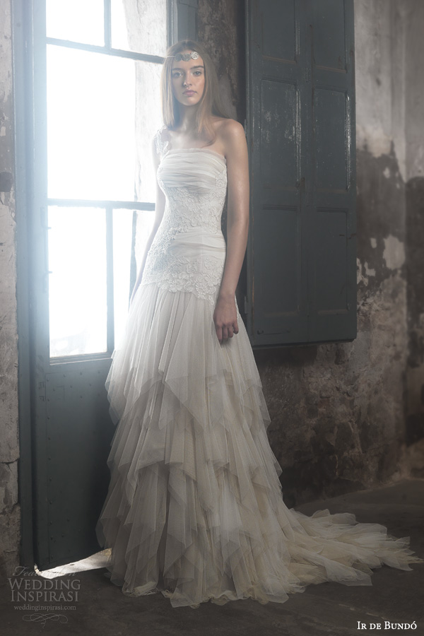 ir de bundo 2014 triana one shoulder wedding dress