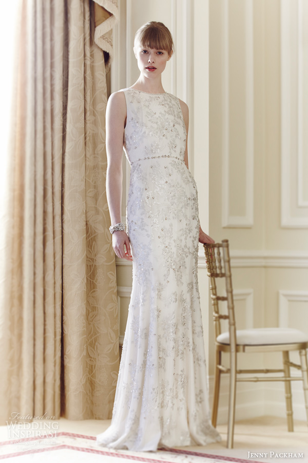 jenny packham bridal spring 2014 jean sleeveless beaded wedding dress