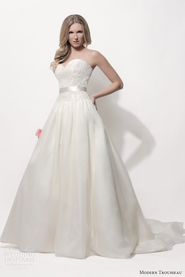 modern trousseau wedding dresses spring 2014 shana strapless a line gown