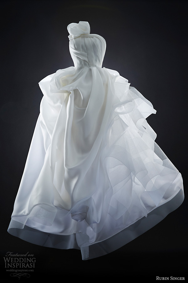 rubin singer 2014 elizabeth strapless wedding dress white pick up