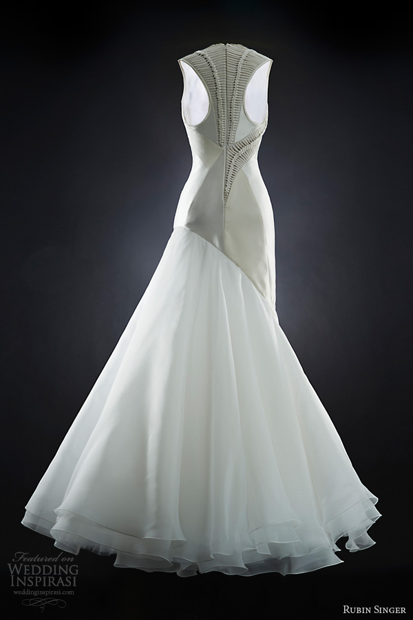 rubin singer 2014 emma sleeveless v neck wedding dress back