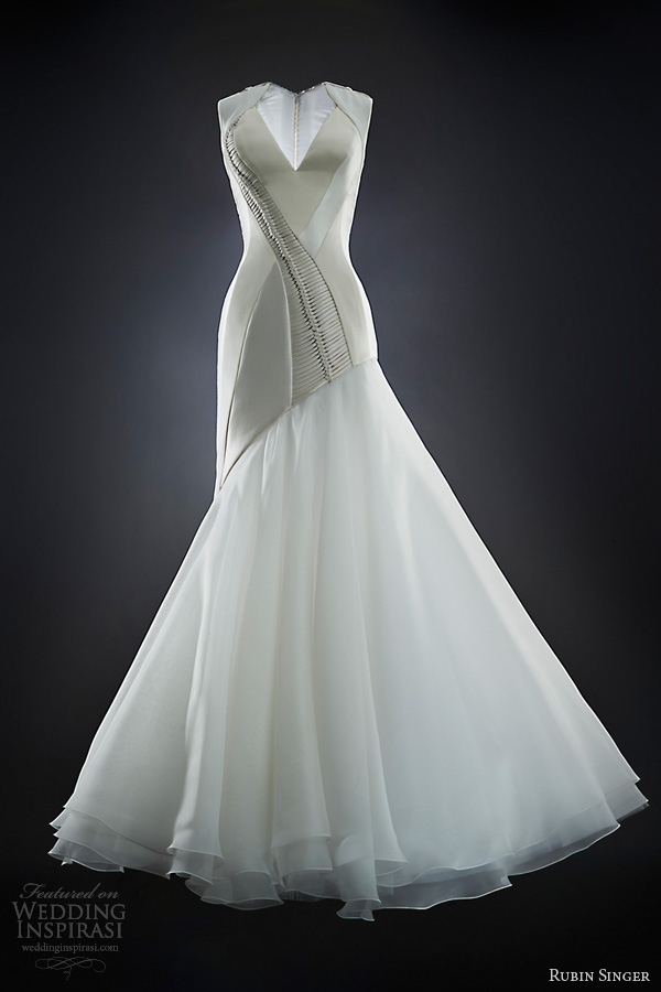 rubin singer 2014 emma sleeveless v neck wedding dress