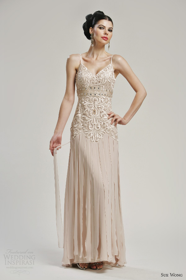sue wong color wedding dresses 2013 bridal gown with straps panel skirt style w3162 sue wong color wedding dresses 2013 bridal gown with straps panel skirt style w3162