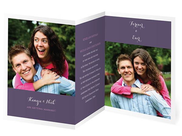 wedding invitations by dawn bridal couple photo invite card folding style dw26997nfc