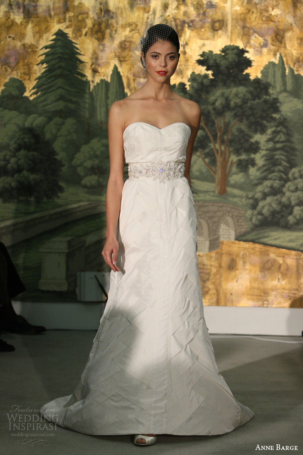 anne barge bridal spring 2014 la fleur grenadier strapless wedding dress