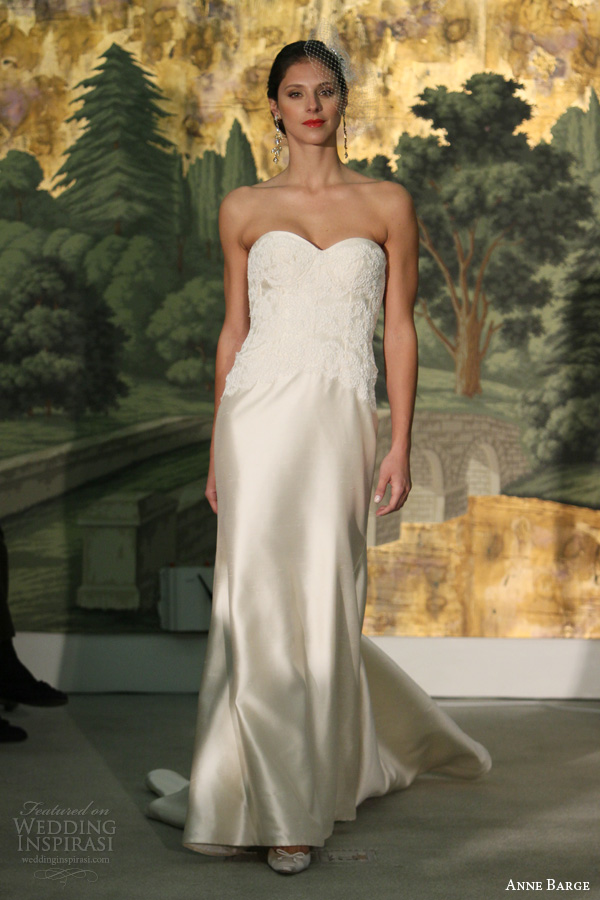 anne barge la fleur spring 2014 morelle strapless corseted mermaid gown