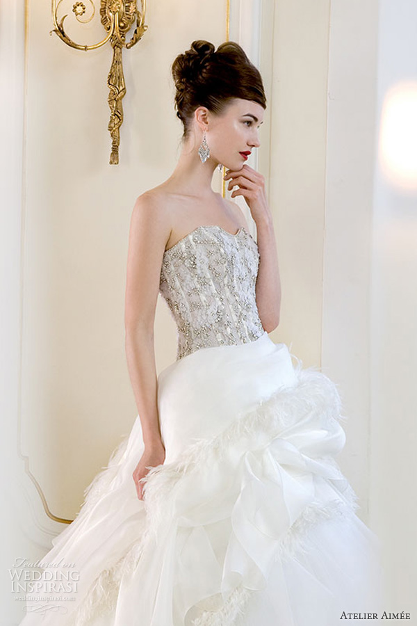 atelier aimee 2014 rihanna wedding dress strapless ball gown