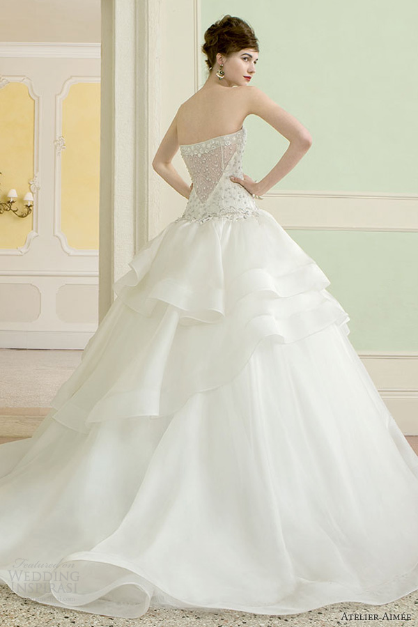 atelier aimee wedding dresses 2014 barbara strapless ball gown back illusion shoot