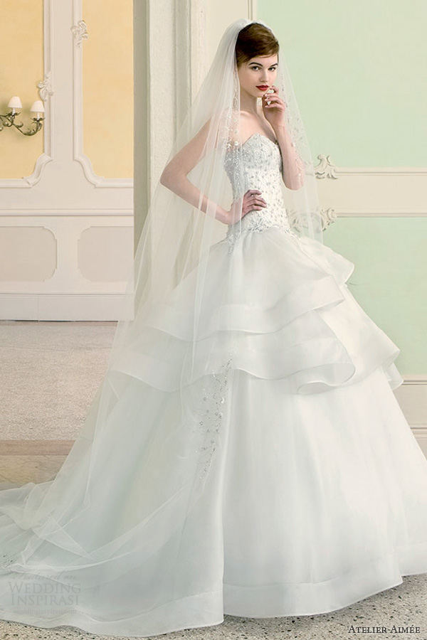 atelier aimee wedding dresses 2014 barbara strapless ball gown side shoot