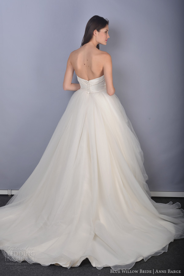 blue willow anne barge wedding dresses spring 2014 adagio strapless ball gown back train
