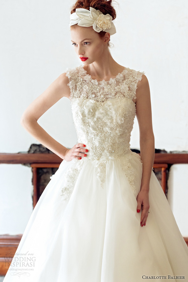 charlotte balbier 2014 rose sleeveless wedding dress