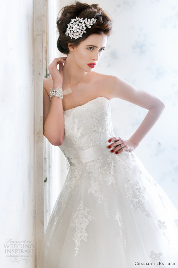 charlotte balbier wedding dresses 2014 libby strapless ball gown sequin bodice