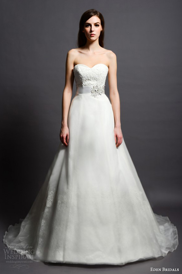 eden bridals 2013 black label bl051 strapless wedding dress