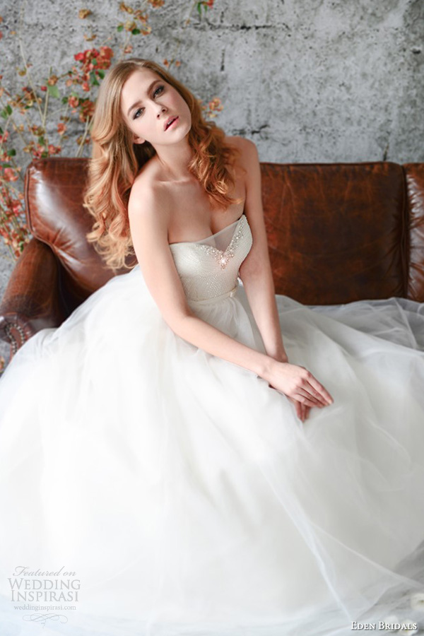 eden bridals wedding dresses spring 2014 gold label gl037 strapless ball gown