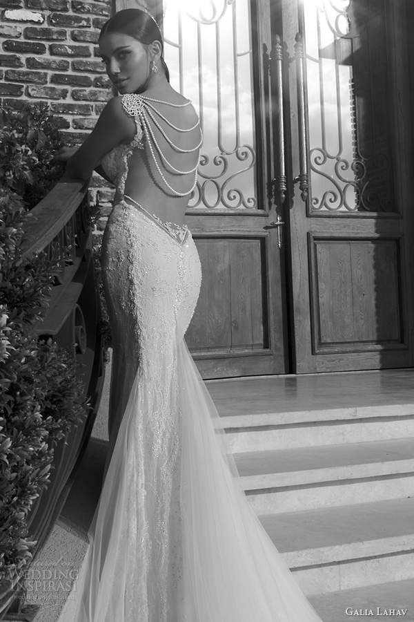 galia lahav wedding dresses 2014 jasmine gown pearl back close up