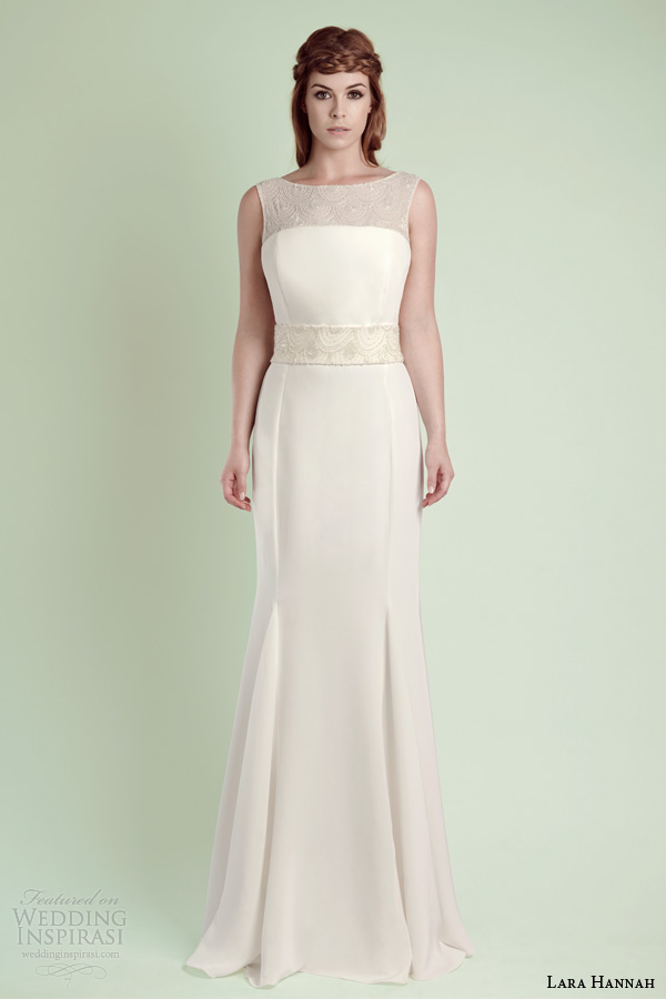 lara hannah 2014 magic circle celestial sleeveless wedding dress