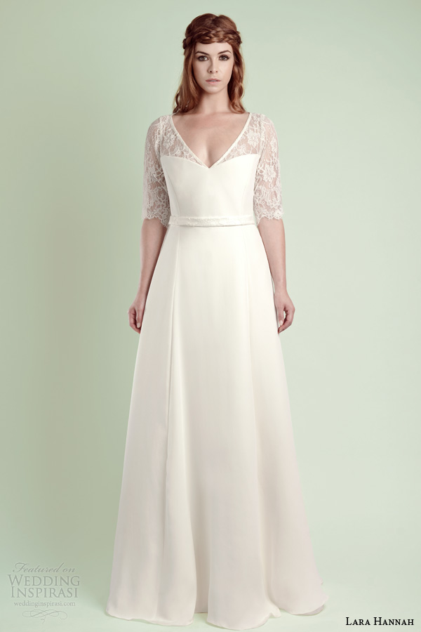 lara hannah 2014 magic circle fortune wedding dress sleeves