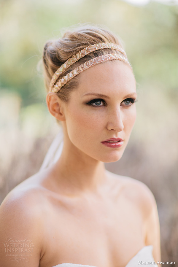 marisol aparicio bridal accessories fall 2013 rose gold double headband