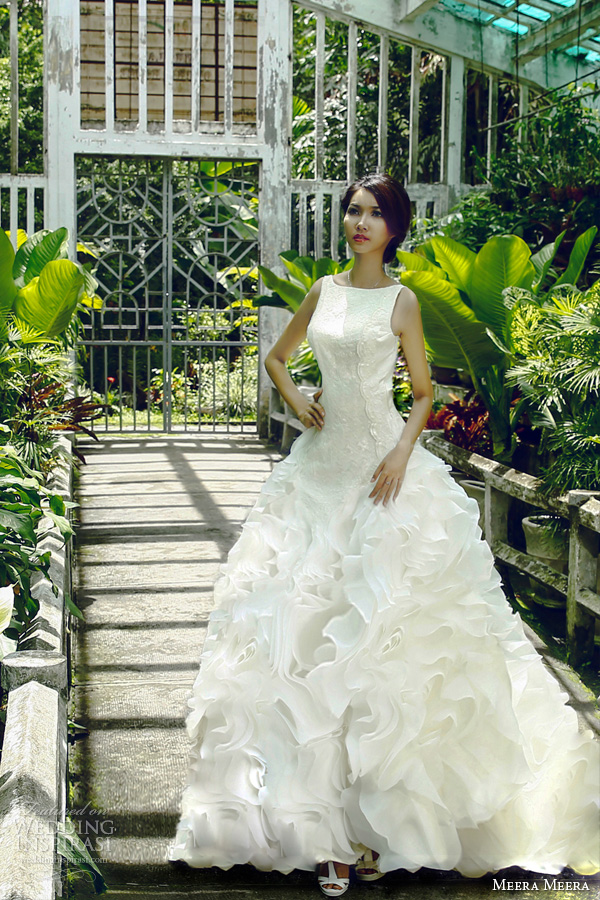 meera meera vietnam bridal 2013 sleeveless voile wedding dress ball gown