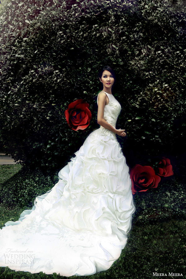 meera meera vietnam bridal 2013 sleeveless voile wedding dress