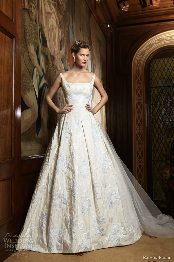 raimon bundo 2014 bridal ivo sleeveless ball gown pale blue embroidery