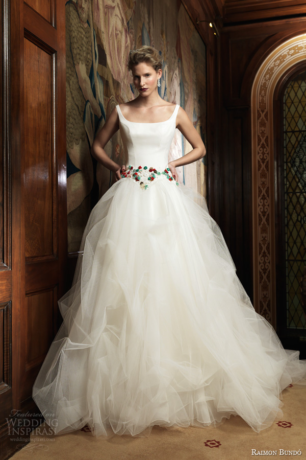 raimon bundo 2014 increible sleeveless ball gown straps