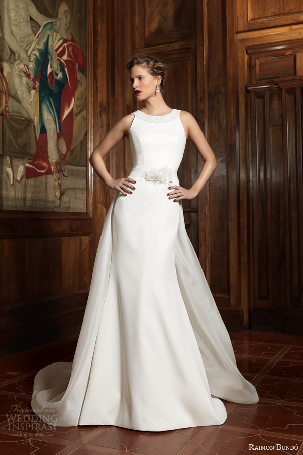 raimon bundo bridal 2014 silencio itziar sleeveless wedding dress