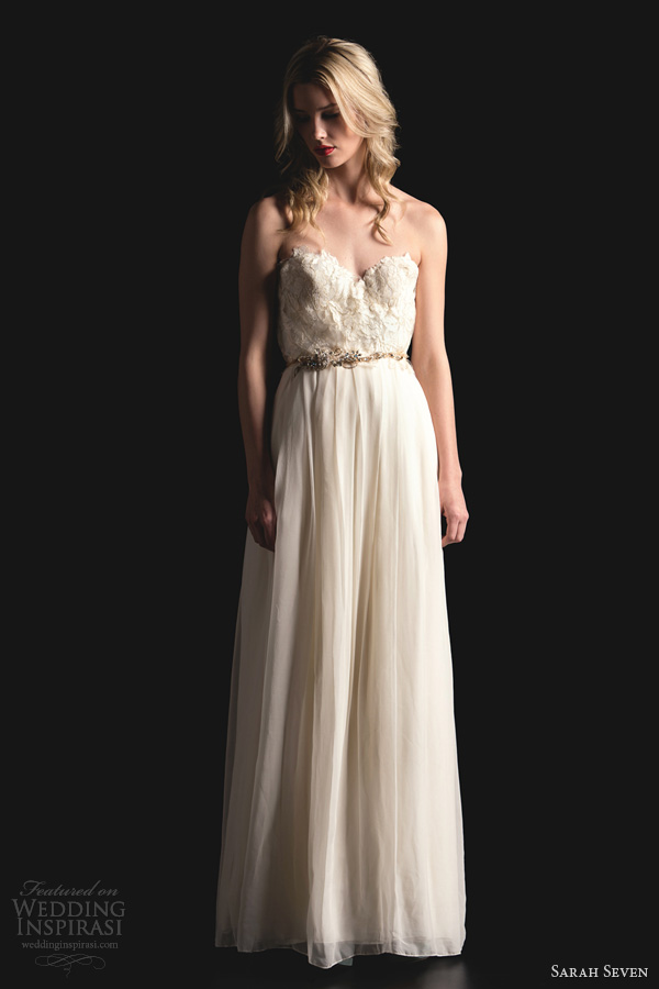 sarah seven bridal 2014 clementine strapless wedding dress