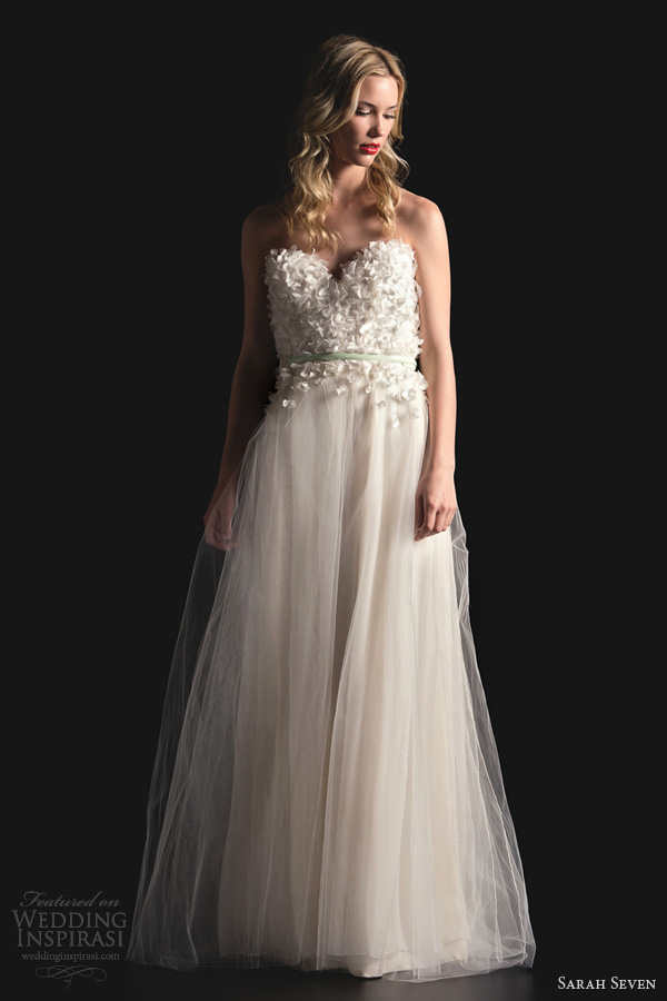 sarah seven bridal 2014 dulcinea strapless wedding dress