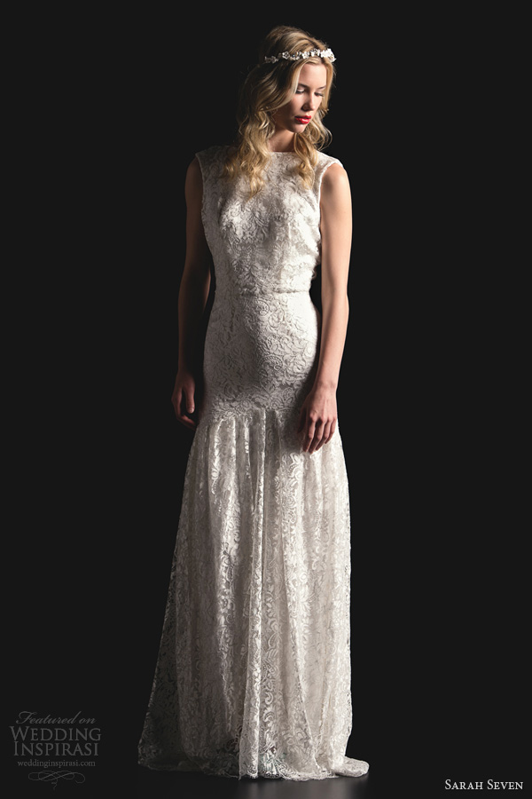 sarah seven bridal 2014 primrose wedding dress sleeveless lace
