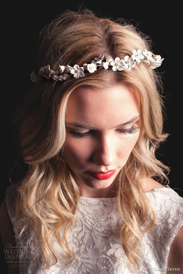 sarah seven bridal accessories 2014 may flowers head band