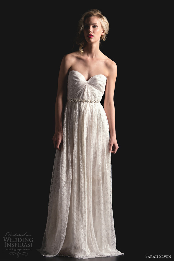 sarah seven wedding dresses 2014 cherry blossom strapless gown