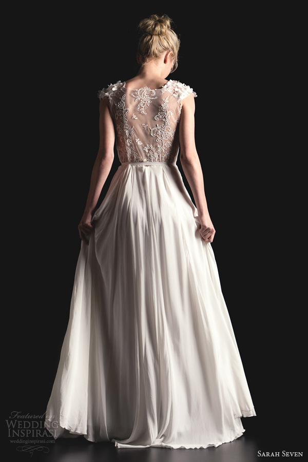 sarah seven wedding dresses spring 2014 long last wedding gown illusion back