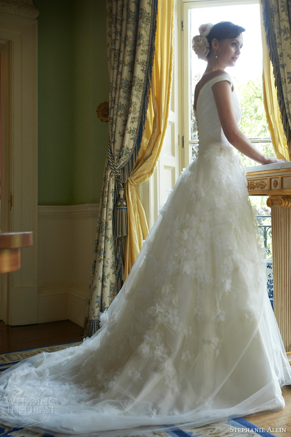 stephanie allin 2014 daisy wedding dress ball gown straps back train stephanie allin 2014 daisy wedding dress ball gown straps back train