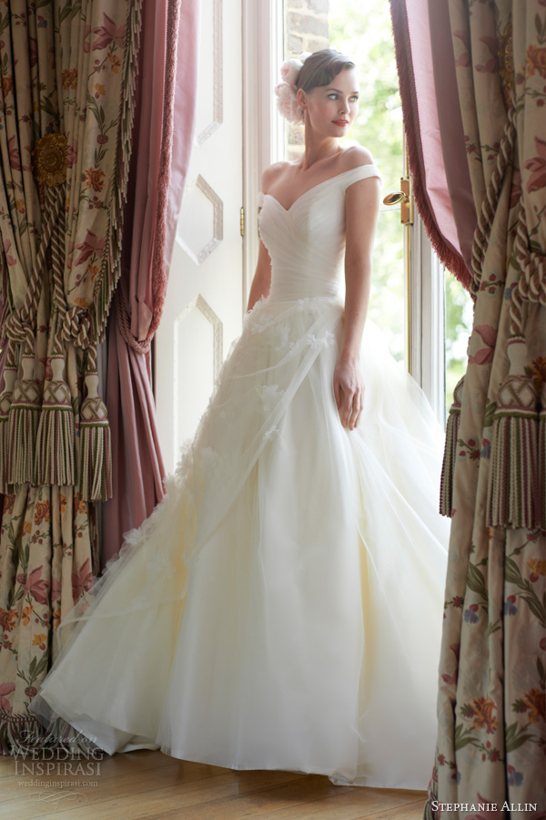 stephanie allin 2014 daisy wedding dress ball gown straps