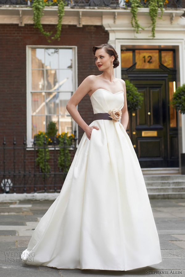 stephanie allin bridal 2014 julia strapless wedding dress