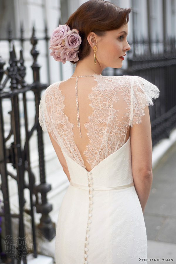 stephanie allin wedding dresses 2014 freya scallop lace cap sleeve sheath gown