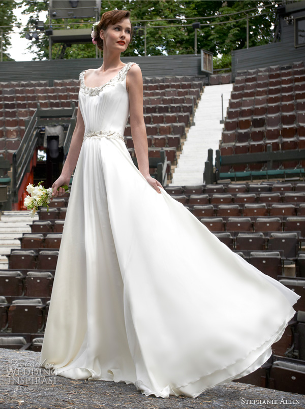 stephanie allin wedding dresses 2014 mireille sleeveless gown straps
