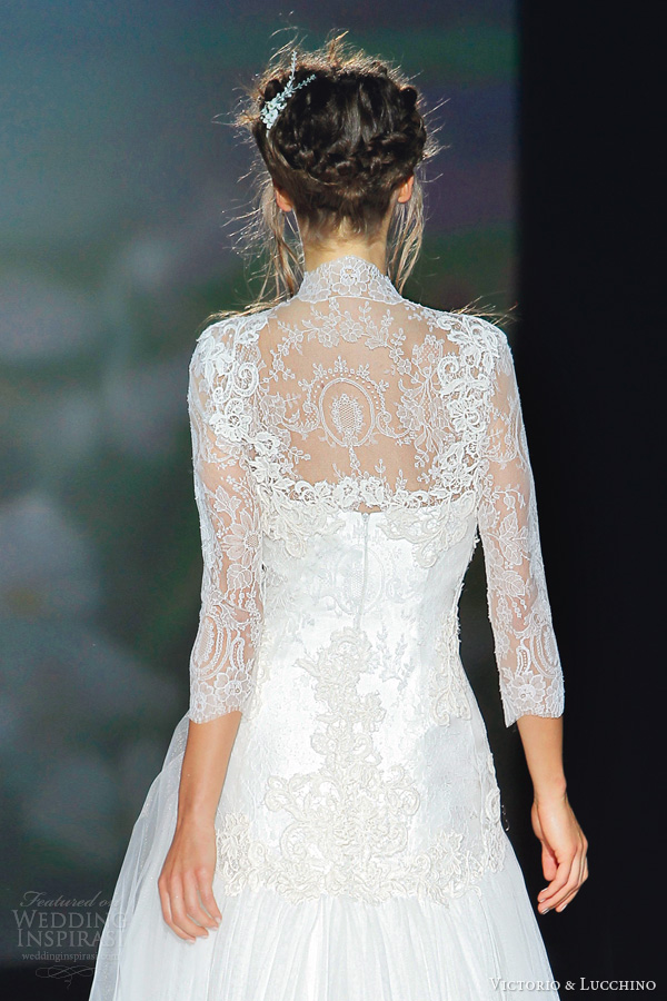 victorio y lucchino 2014 bridal brujas long sleeve wedding dress illusion back