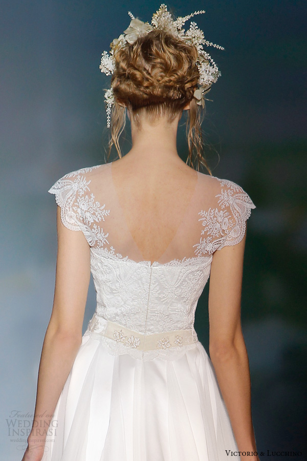 victorio y lucchino bridal 2014 bridal kobe cap sleeve wedding dress illusion back