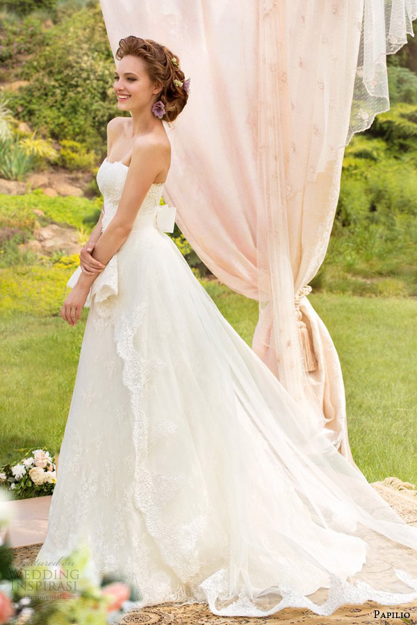 2014 papilio bridal collection sole mio delfina wedding dress overskirt