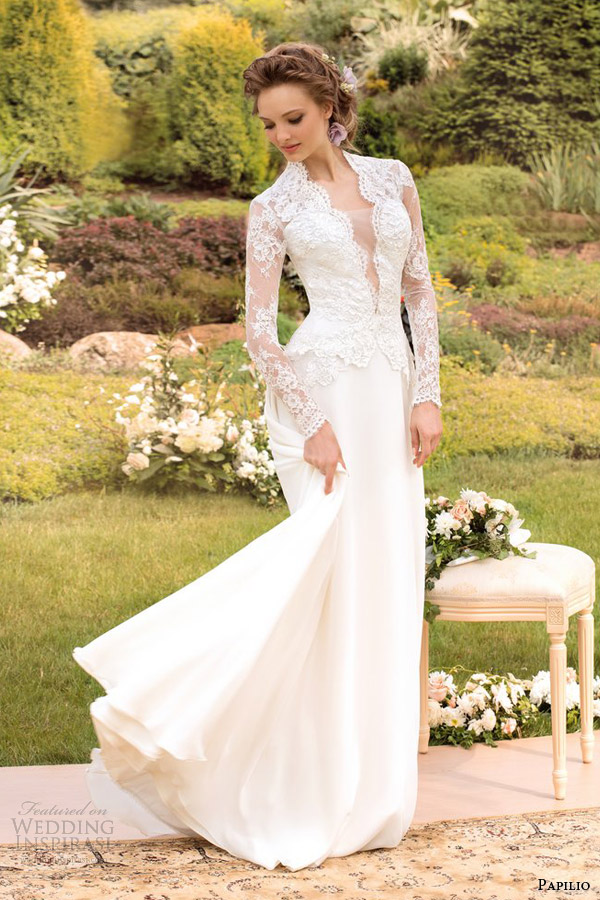 2014 papilio long sleeve wedding dress adelina