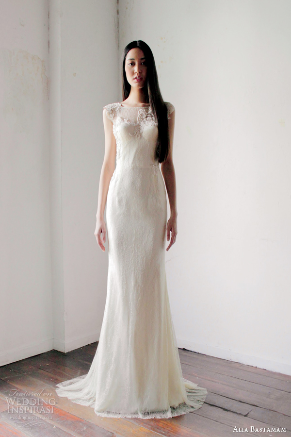 alia bastamam bridal 2013 cap sleeve wedding dress