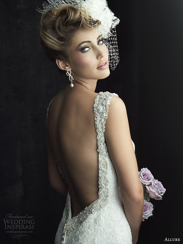 allure couture wedding dress fall 2013 open back gown style c261