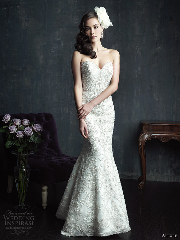 allure couture wedding dress fall 2013 strapless crystal gown c267