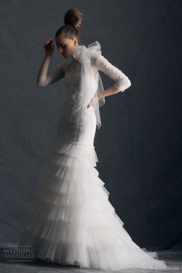 cymbeline paris wedding dresses 2014 hortense sleeves mermaid gown