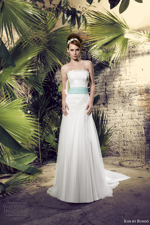 kiss by raimon bundo 2014 kabila strapless wedding dress