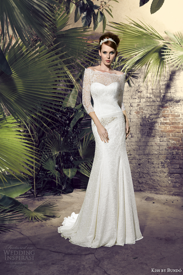 kiss by raimon bundo 2014 kamila sleeve wedding dress off shoulder