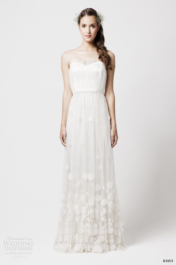 kisui 2014 dinari strapless wedding dress