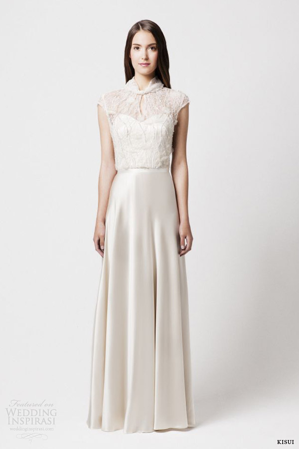 kisui berlin wedding dresses 2014 leza gown cap sleeves